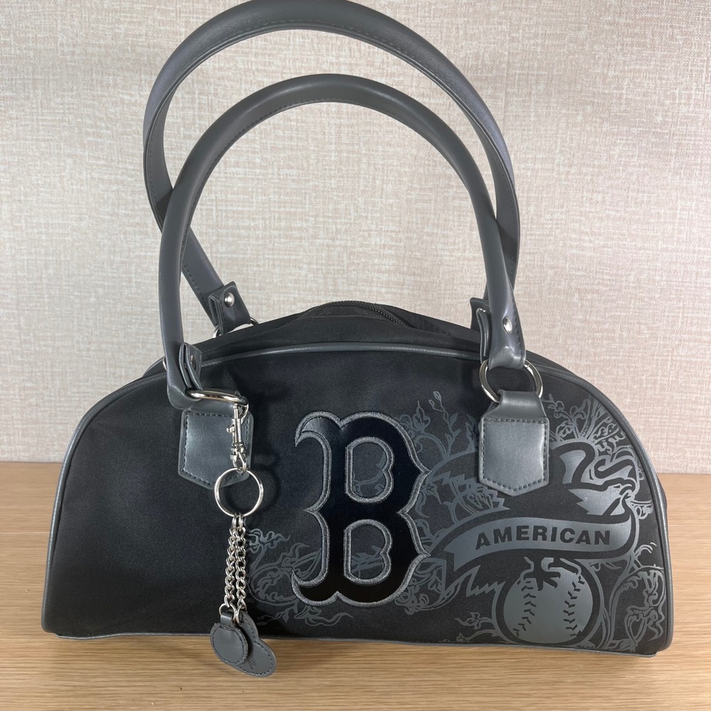 Boston Red Sox Bowling Style Handbag Black Gray American League Baseball Bag